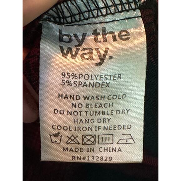 by the way black red plaid high waist pants size Medium - Picture 4 of 8